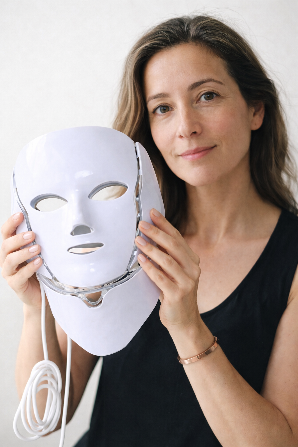 Maska LED do pielęgnacji skóry twarzy i szyi