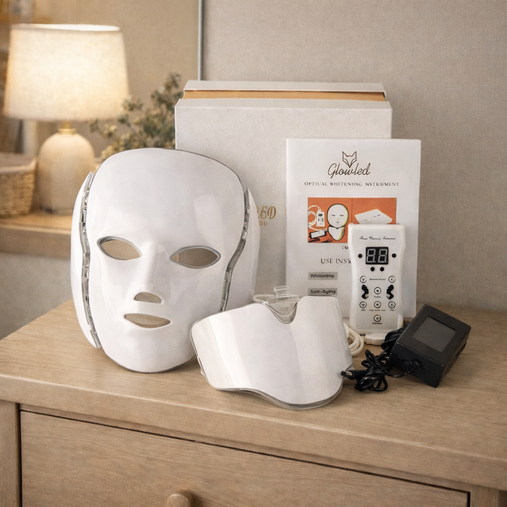 Maska LED do pielęgnacji skóry twarzy i szyi