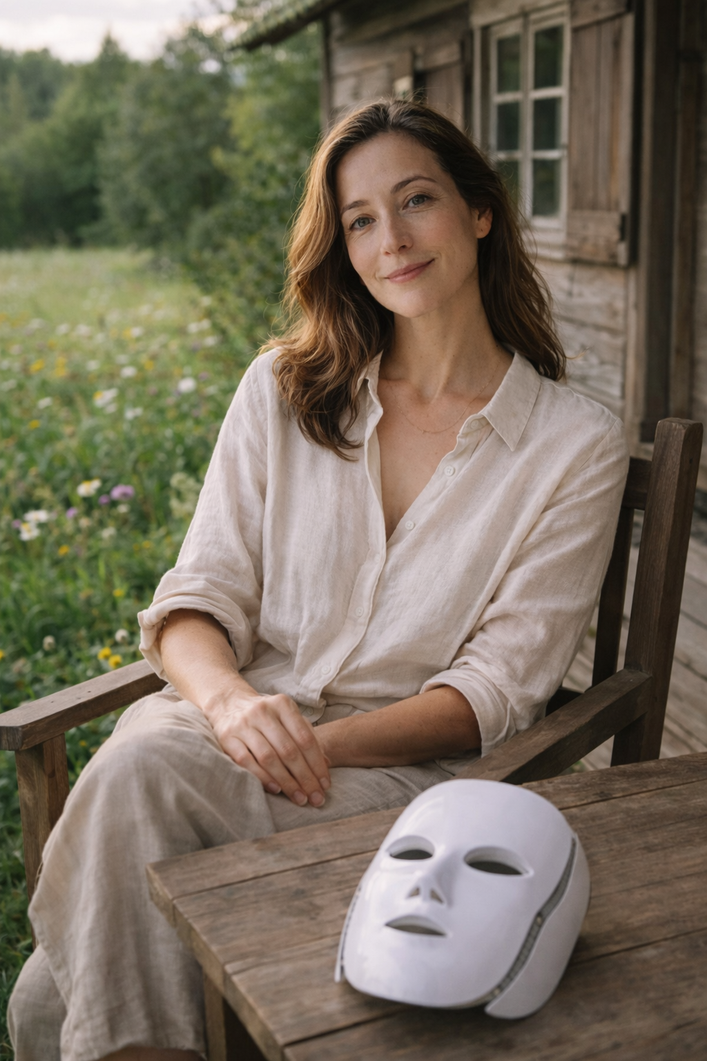 Maska LED do pielęgnacji skóry twarzy i szyi